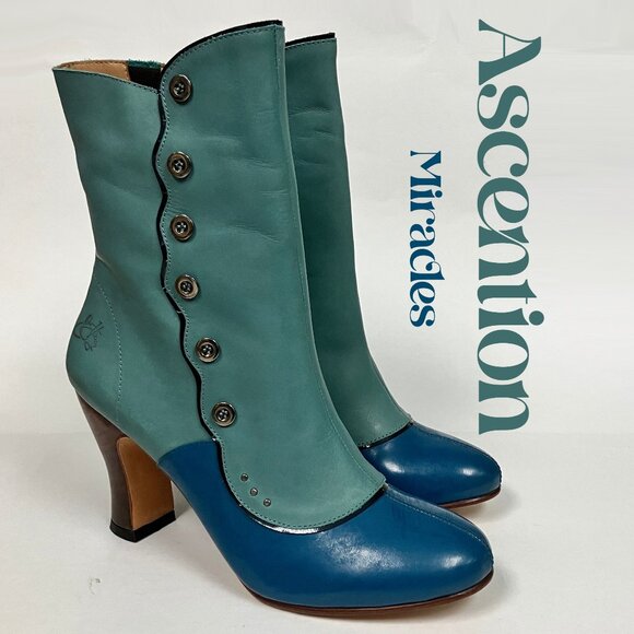 *BRAND NEW!* Fluevog 2017 Miracles ASCENSION Blue Size 9.5 (narrow TTS).